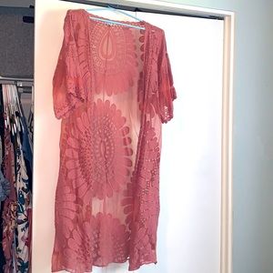 Large cardigan, pink.